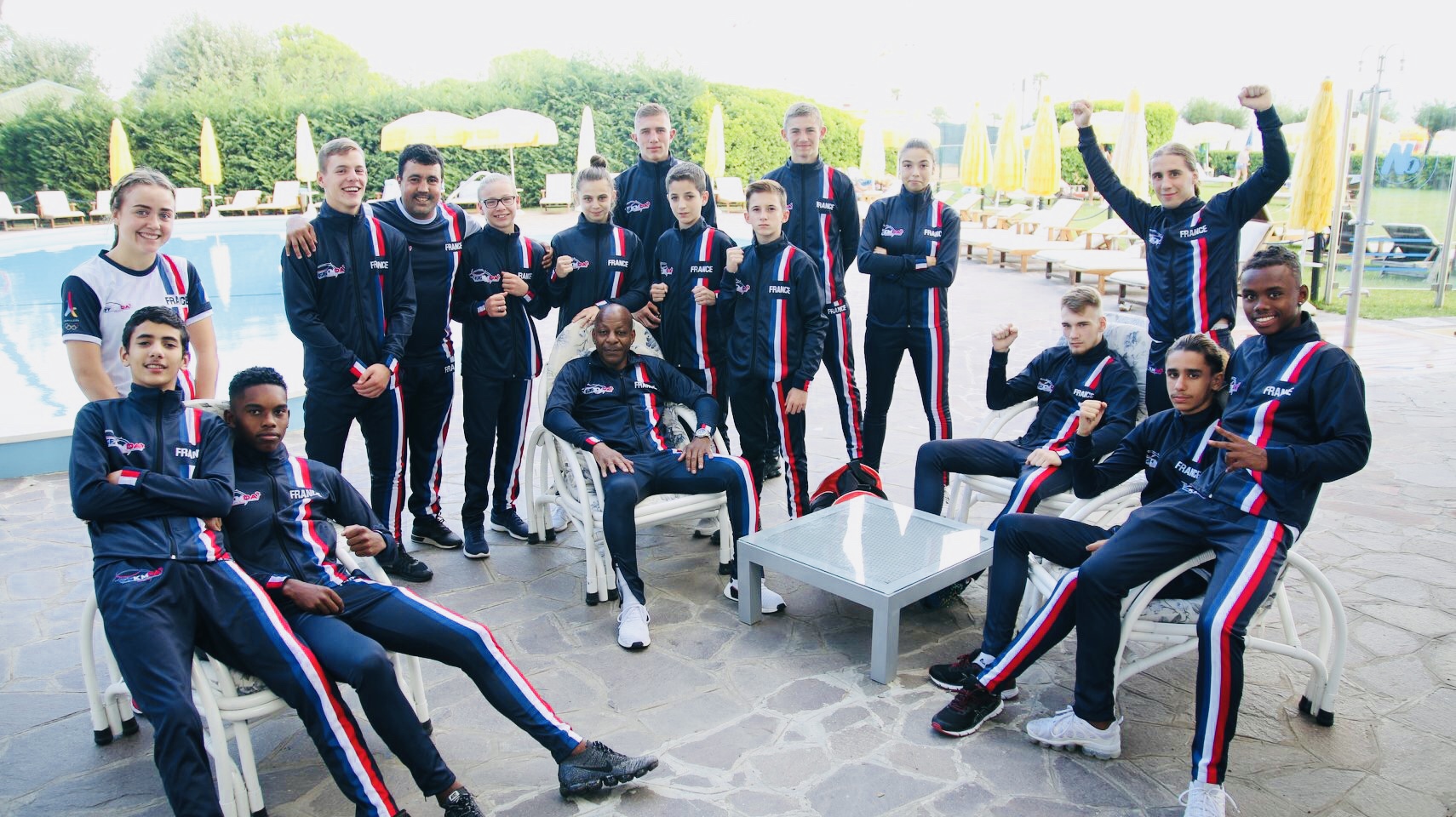 Jean-Luc KITOKO et l'équipe de France junior de Full-Contact K1