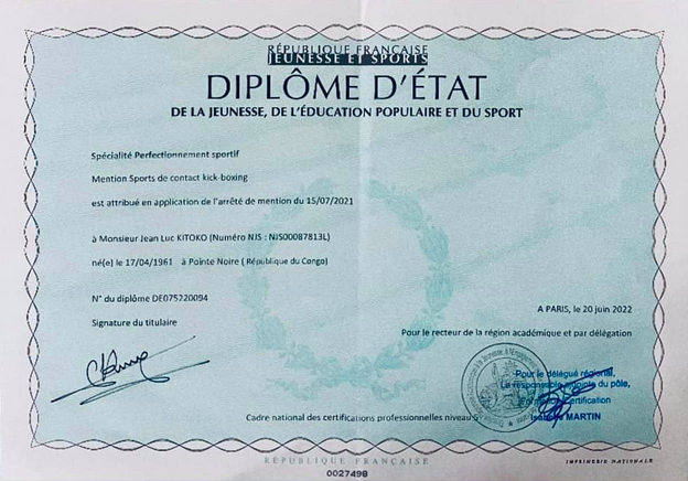 DEJEPS Kick-boxing, diplôme pour être un professeur de sport spécialisé